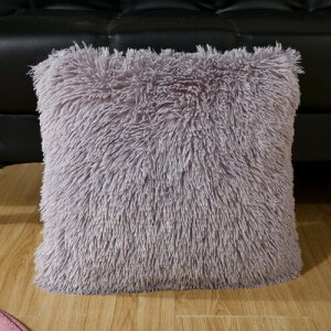 YunJeude クッションカバー 43x43cm 2枚セット おしゃれ 北欧 可愛い フェイクファー ふわふわ もふもふ 柔らかい もこもこ 暖かい カラフル モダン シンプル ファスナー インテリア (43x43, グ