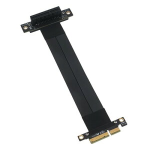10Gtek PCIE 3.0 �����P�[�u�� 4X to 4X �I�X-���X �X�g���[�g to 90° �G�N�X�e���_�[���C�U�[�P�[�u�� EMI �V�[���h 15cm�iP322MF1515�j