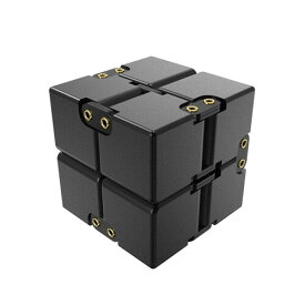 インフィニティキューブ Infinity Cube マジックキューブ MagicCube 立体パズル インフィニティ フィジェット キューブ 大人向けゲーム 頑丈で重い 減圧おもちゃ 持ち運び (標準版 ブラック)