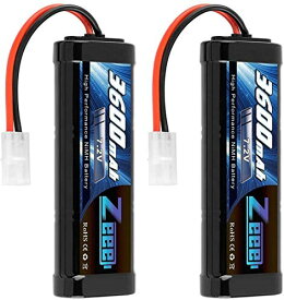 ゼエエ Zeee 7.2V 3600mAh NiMH TAMIYAプラグ付き 2パック ニッケル水素大容量バッテリー ラジコン製品バッテリー RCカー用 RCボート用 レーシングカー用など