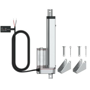 Justech ���j�A�A�N�`���G�[�^�[ 12V �d���A�N�`���G�[�^ 150mm1000N IP65 ���x7-10mm/s �ᑛ�� ���`�A�N�`���G�[�^�[ �����t���� �_�Ƌ@�B/�O�ȗp�x�b�h/�d�����t�g���o�[�ɑΉ�(�V���o�[)