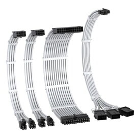 EZDIY-FAB PCIe 5.0 12VHPWR 電源専用 PSUケーブル 延長スリーブケーブル、24ピン ATX/(4+4) ピン EPS/16 ピン (12+4) - 3X PCIE 8 ピンPCIE、電源ケーブル延長 GPU RTX4080/4070Ti 延長ケーブル16AWG - 白