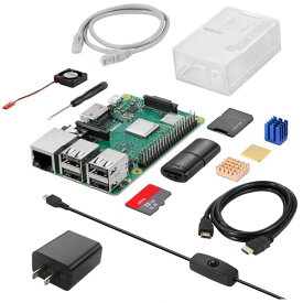 Raspberry Pi 3 Model b+ ラズベリーパイ3b+ 32GB microSDカード/5V/3A スイッチ付き電源/HDMIケーブル/MicroSDHCカード32GB/CAT6ネットケーブル/DCブラシレス冷却ファン/ドライバー/ラズパイ専用ケース/カ