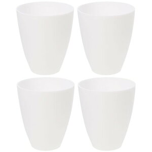 DOITOOL ランプシェード ポール 傘のみ 白い プラスチック 4個 ライト シェード 壁用 シャンデリア シンプル トルチエール 交換 室内灯カバー 電球カバー ドラムランプシェード 壁取り付け