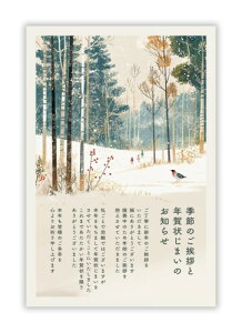 寒中見舞い(喪中のため&年賀状じまい文章)私製ハガキ10枚入りパピレイ KMJ-217