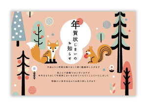 年賀状じまい ハガキ 10枚入り私製はがき(翌年も使えるデザイン)パピレイSDJK-204