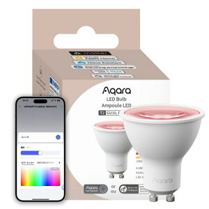 Aqara LED d T2 GU10 RGB CCT 30W` Matter Thread Alexa HomeKitΉ X}[gd F z 450lm 1600F RGB}`J[ dF璋F܂ X}[gCg X}[gz[ GoogleHo