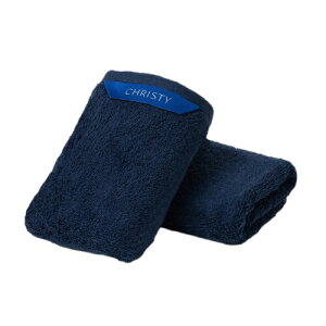 Christy フェイスタオル 2枚セット コットン100% 約33×80cm 吸水速乾 ラグジュアリー ホテルライク ふっくら タオル 綿 Pimlico Midnight