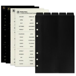 Zelten PPoC_[CfbNXd؂A4̃^uXebJ[tAp[\iI[KiCU[Evi[E[Y[tm[gp (PP Black 5-Top Tab,A5/6 Hole)