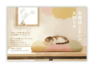 年賀状じまい ハガキ 10枚入り私製はがき(翌年も使えるデザイン)パピレイSDJ-214