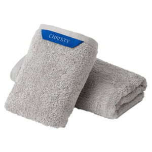 Christy ビッグフェイスタオル 2枚セット コットン100% 約40×100cm 吸水速乾 ラグジュアリー ホテルライク ふっくら タオル 綿 Pimlico Silver