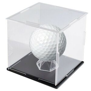 HOMMDECOゴルフボール陳列ケース陳列台付きクリアキューブ収納ボックスは、ゴルフ野球のコレクターや愛好家がシグネチャーゴルフボールを保管し、収集するのに適した組み立てが必要