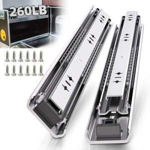 VITERLYNX �X���C�h���[�� �d�ʗp ��53mm �f��2mm�̌� �ω׏d120 kg �T�C�Y500mm ���S������ 3�i�t���L�k �����o�����[�� DIY/�H�Ɨp �L���r�l�b�g/�ԗ������Ή� �I ���[��