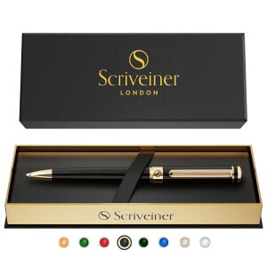 Scriveiner {[y ō 24dグ V~bg tB ō̃{[yMtgZbg j rWlX}  ItBXɍœK (ubN) Black Lacquer Ballpoint Pen