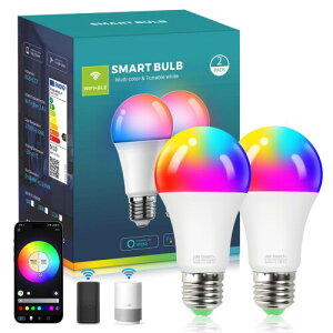 WEAOSJZ LED X}[gd E26 WIFId 60W` 800lm F dF F F Lz 1600FDIYJ[ 54̃_Ci~bNV[ 邢ԐڏƖ AlexaAGoogleRg[T|[g 2