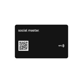 Social Master デジタル名刺 プラスチック財布サイズ NFCタグ インスタントコンタクトとソーシャルメディア共有 iOSとAndroid対応 (ブラック)