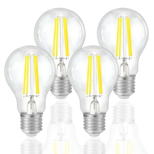 FLSNT LED電球 E26口金 昼白色 100W形相当 エジソン 8W 5000K 1521lm フィラメント シャンデリア用 レトロ 雰囲気 高演色 広配光タイプ 非調光タイプ PSE認証済み 4個入