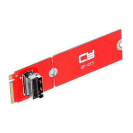 NFHK PCI-E 4.0 M.2 M-Key - MCIO Mini Cool Edge IO メスホストアダプター PCIe Nvme SSD 2280 2230用