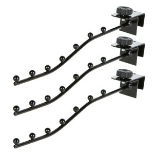 NABESHI 長押し フック ハンガー 縦 洗濯 おしゃれ ドア掛け インテリア ハンガーフック 洗濯物 ドアにかける (黒3個)