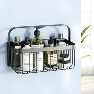 マグネット バスルームバスケット お風呂バスラック 浴室用ラ ッ ク シャワーラック 折りたたみ式ハンドル お風呂 持ち手付き バスルーム 収納棚 マグネット吸着式壁掛け 小物フック付