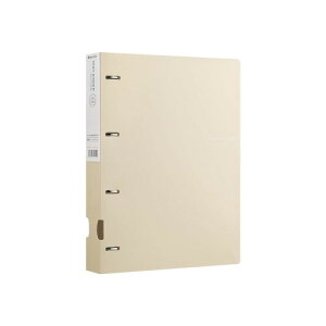 Costowns ファイル リングファイル pp素材を厚くする9mm A4 240枚収納 4穴 とじ穴間隔 80mmピッチ 指穴付き 書類契約フォルダ 事務用品 入職プレゼントギフト ct-102 (ベージュ)