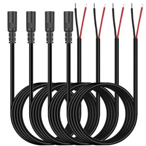 CYD dcd 5.5mm x 2.1mm 5A 12V 1M DCvOtP[u dcWbN dی c ϔMϊ LEDe[v R[^[p 4{