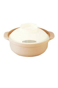 日本製x簡単レンジ鍋x1人用 電子レンジ 一人暮らし 電子レンジ調理器具 一人鍋 (ベージュ)