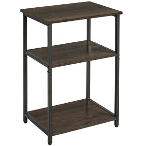 IBUYKE サイドテーブル コンパクト ヴィンテージ風 ナイトテーブル 多機能 オープンラック 3段 収納ラック アジャスター付 小物置き 組立簡単 おしゃれ 39x29x59cm JPTMJ402G