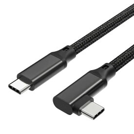 USB C Type C ケーブル (3m, ブラック) L字タイプc ケーブル MacBook/MacBook Pro/iPad Pro/Nintendo Switch/Xperia/Galaxy/Google Pixel等Type-C機種対 超高耐久