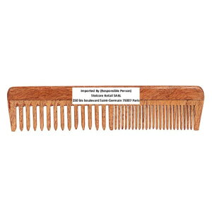SVATV HANDCRAFTED NEEMWOOD COMB FOR DETANGLING HAIR FOR THICK, CURLY AND WAVY HAIR, NON-STATIC AND ECO-FRIENDLY WITH WIDE TOOTH FOR GROOMING HAIR COMB - (N-78)