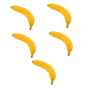 バナナ 果物模型 5個 模擬フルーツサンドボックス 手打楽器 フェイクフルーツバナナ ハンドパーカッション パーカッションフルーツシェーカー 模擬フルーツ マラカス Abs NUOLUX