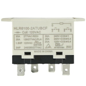 HLR6100-2ATUBCF 120VAC 30A 6�s���d�C�����[ �N�C�b�N�R�l�N�g�[�q�t�� DPST-NO
