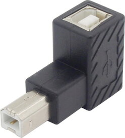 オーディオファン BタイプUSB アングルアダプタ 配線スッキリ 方向変換 コネクタ USB2.0 L字型 L型A Bタイプ USB Bタイププラグ - Bタイプソケット 変換アダプタ