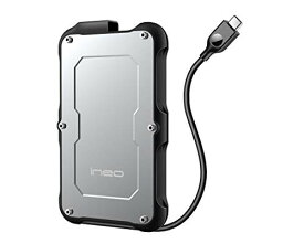 ineo 2.5インチ USB 3.1 Gen2 Type C 頑丈な防水&耐衝撃外付けハードドライブエンクロージャ 9.5mm & 7mm SATA HDD SSD (C2580c)
