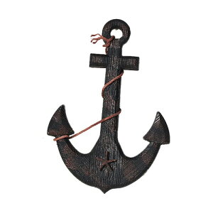 木製 舵輪 錨 アンティーク 海賊 インテリア 御洒落 船 オブジェ レトロ 舟 樽 ガーデニング 海 湖 川 いかり イカリ バルコニー 船 釣り ハワイアン (M, 錨)
