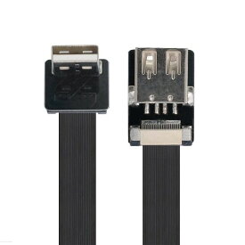 xiwai 0.2M ダウンアングル USB 2.0 Type-A オス - メス 延長データ フラット スリム FPC ケーブル FPV & ディスク & スキャナー & プリンター用