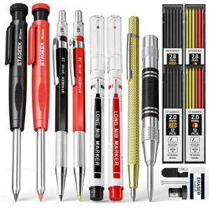STAGEEK ���z�p�V���[�y�� 17�_�Z�b�g 2.8mm��H�p�V���[�v�y���V�� �P�K�L�y�� �Z���^�[�|���` �}�[�J�[ �V���[�c�i�ԁA���F�A���j-�P�[�X�t��