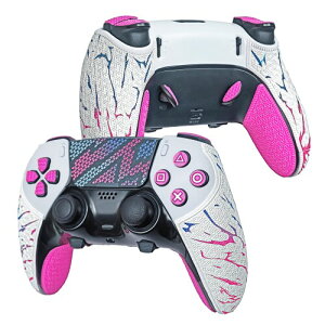 PS5 DualSense Edge�p�R���g���[���[�O���b�v SHADOW BOOLT�� �h���E���w�e�N�X�`���[�E�z�����H �J�b�g�ς݃O���b�v�e�[�v�i�s���N���z���C�g�A�A�b�v�O���[�h��2.0�j