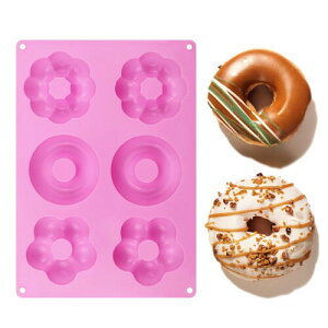 �h�[�i�c�^ �Ԍ^�h�[�i�c�P�[�L�^ �V���R���`���R���[�g�^ �����x�[�L���O�^ �ی^�p���^ ���� DIY �x�[�L���O�p�i (6�A�Ԍ^�h�[�i�c�^)