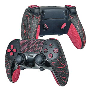 PS5 DualSense Edge�p�R���g���[���[�O���b�v SHADOW BOOLT�� �h���E���w�e�N�X�`���[�E�z�����H �J�b�g�ς݃O���b�v�e�[�v�i�u���b�N�����b�h�A�A�b�v�O���[�h��2.0�j