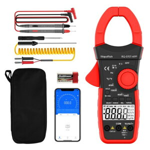 クランプメーター クランプメーターデジタル,RQ-570T-APP カウンデータ ロギング 測定の Amp のボルト オームのキャパシタンス頻度温度の連続性、電気テスター が付いている AC/DC 1000A ク