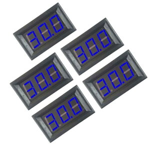 5pcs 0.56 Digital Voltmeter DC5-120V DC 5V to 120v Digital Voltmeter Voltage Panel Meter for 12V 24V 96V (blue)