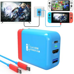 TreasLin 65W@\ACA_v^[ USB-C}[dEHDMI pXX[óEUSB-Adqiڑ Switch[d+SwitchhbNpiTV[hΉ PSEF؍ωߓdی yʎ^ѕ֗Type-CP[ut CD0