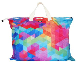 (OFTON) お昼寝布団バッグ お布団バッグ 布団収納袋 柄 撥水 ファスナー付き (A:トライアングル)