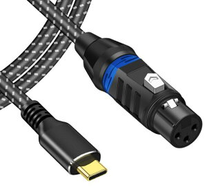 USB Cマイクケーブル, USB C-XLRレコーディングケーブル 低ノイズスタジオ、バランス接続マイクレコーディングコンデンサーマイク、AVアンプ、スピーカー、その他のレコーディング機器