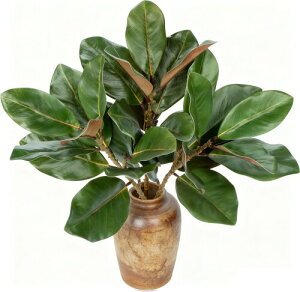 Villa Como フェイクグリーン リアル 人工観葉植物 大型 56CM 3本セット インテリアフィカス・エラスティカ 室内 新築祝い 開店祝い 新年 クリスマス オフィス 店 卓上 おしゃれ