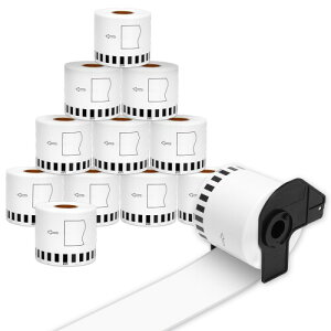 12���� DK-2205 �u���U�[ ���ڎ��e�[�v(��) �݊��i ��62mm ���M�e�[�v 1���[��30.48m brother QL-800 / QL-820NWB / QL-700 / QL-720NW �ɑΉ��ł���DK2205 �v���J�b�g�Ȃ� �X�^���h�t��