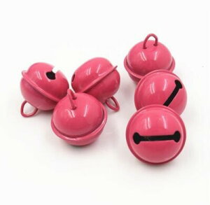 HJ 鈴 すず 犬猫首輪用 ベル おもちゃ おしゃれ飾り 業務用 10個入り (バラ色)