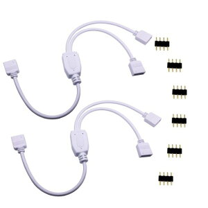 LitaElek 2��2����ڑ��P�[�u�� 4 pin RGB LED�e�[�v�R�l�N�^30cm LED���z�X�v���b�^�P�[�u��SMD 5050 3528 3528 RGB LED�e�[�v���C�gLED�X�g���b�v�p���c���X4�s�����X�����P�[�u���A��