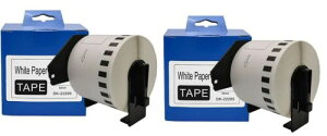 BROTHER xv^ڎe[v() DK-2205 ݊ QL-820 QL-800 QL-720NW QL-700 QL-650TD QL-580N QL-550 QL-1115NWB QL-1050 Ή (62mm×30.48m)DK-22205 DK 2205 (DK-2205(z_[tj, 2)